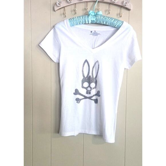 Psycho Bunny Ladies Pre-Loved Size Medium White Tee - Picture 1 of 4